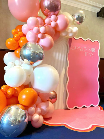 Balloons and Wavy Backdrop Package