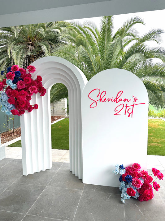 Medium Florals + 3D Backdrop Package